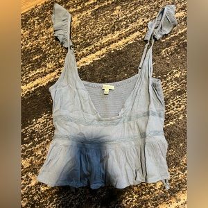 Blue crop top